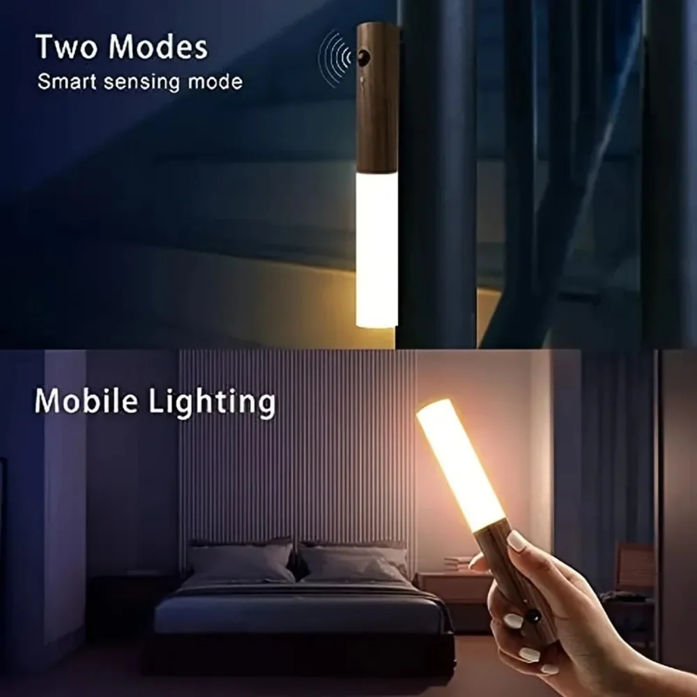 Motion sensor rechargeable magnetic night light